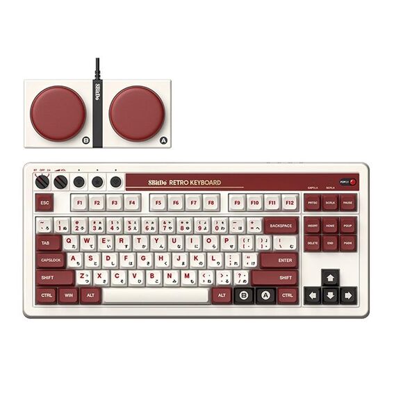 Tastiera meccanica tri-mode Bluetooth wireless retrò 8Bitdo (rossa)