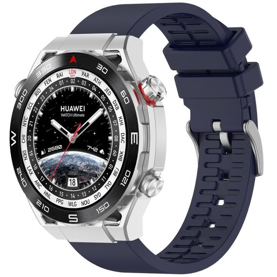 Cinturino per orologio in gomma fluorurata da 22 mm (blu notte)