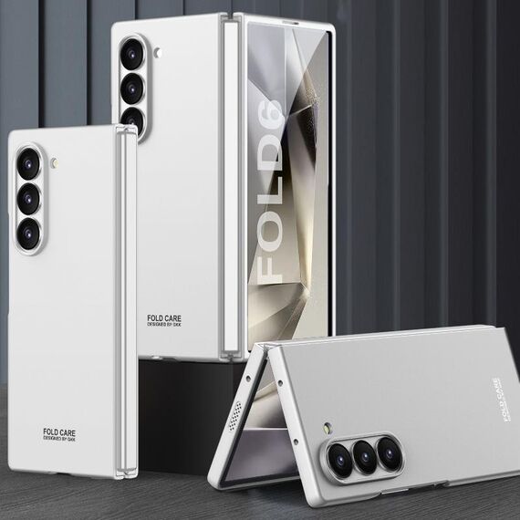 Per Samsung Galaxy Z Fold6 GKK Custodia protettiva integrata ultrasottile a copertura totale (Argento)