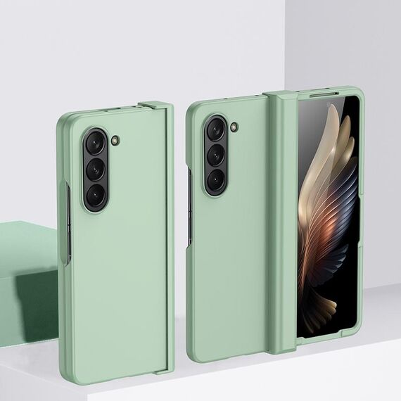 Custodia per PC Skin Feel per Samsung Galaxy Z Fold6 con cerniera (verde menta)