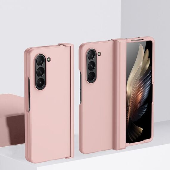 Per Samsung Galaxy Z Fold6 Custodia per telefono in PC con cerniera Skin Feel (rosa)