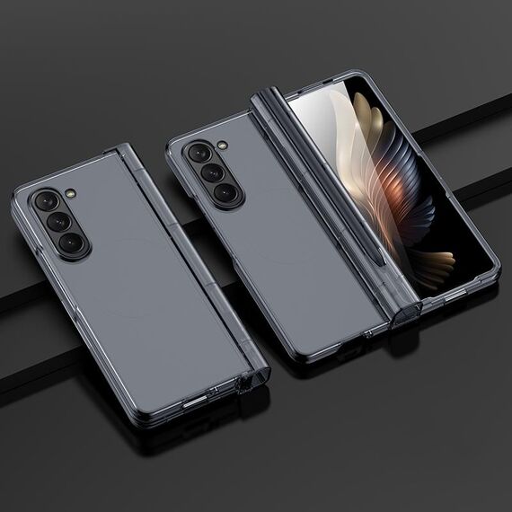Per Samsung Galaxy Z Fold6 Custodia antiurto integrata per telefono con slot per penna (trasparente)