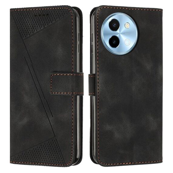Custodia per telefono in pelle Dream Triangle per vivo Y38 5G con cordino (nero)
