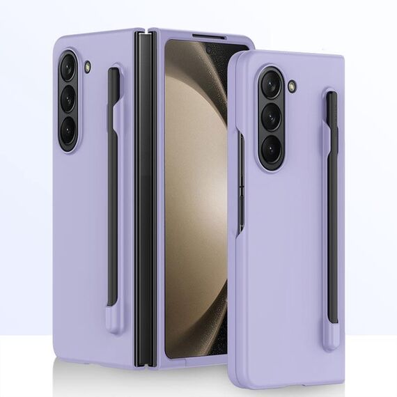 Custodia per PC integrata Skin Feel per Samsung Galaxy Z Fold6 con penna/scatola portapenne (viola)