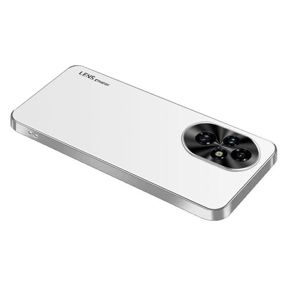 Per Honor 200 Pro AG Custodia per telefono in acrilico galvanico satinato (bianco argento)
