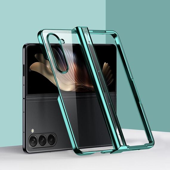Per Samsung Galaxy Z Fold6 Custodia per telefono antiurto per PC galvanica in tre parti 6D (verde)