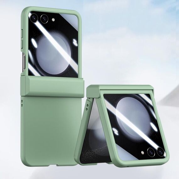 Per Samsung Galaxy Z Flip6 Custodia per telefono antiurto integrata in tre parti per PC Skin Feel (verde menta)