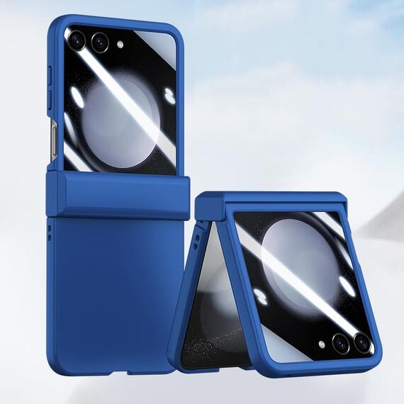 Per Samsung Galaxy Z Flip6 Custodia antiurto per telefono in tre parti con rivestimento in PC integrato (blu)