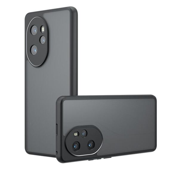 Per Honor 100 Pro Armor Custodia per telefono TPU ibrida per PC con foro preciso (nero satinato)