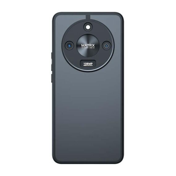 Per Honor X50 Armor Custodia per telefono TPU ibrida per PC con foro preciso (nero satinato)