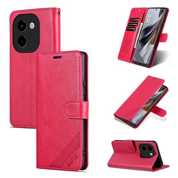 Per vivo Y200 5G AZNS Custodia per cellulare in pelle con texture in pelle di pecora (rossa)