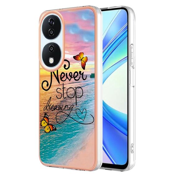 Per Honor X7b 4G / X7b 5G Custodia per telefono in TPU IMD galvanica (farfalla da sogno)
