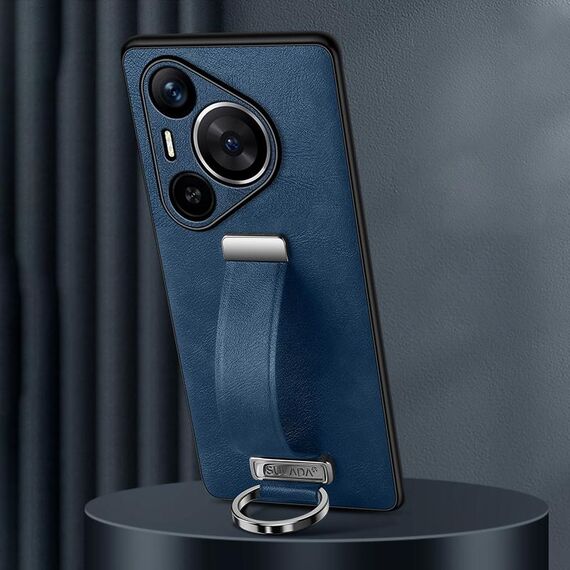Per Huawei Pura 70 SULADA PC + Custodia in pelle con texture antiurto (blu)