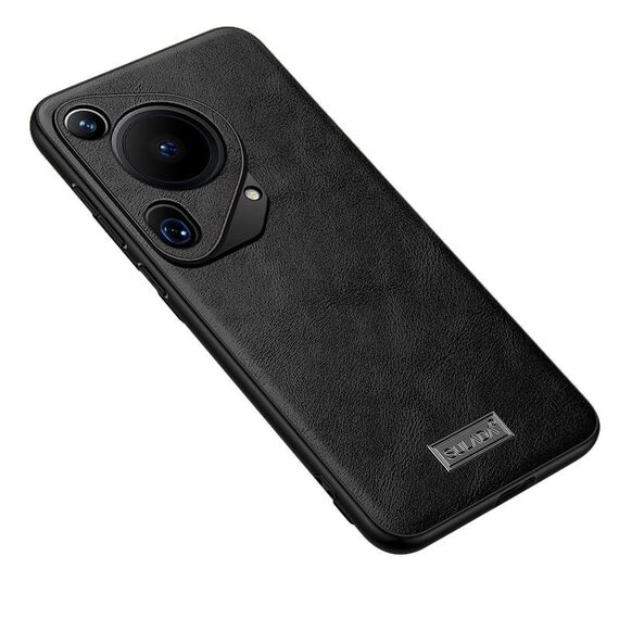 Per Huawei Pura 70 Ultra SULADA TPU antiurto + custodia per telefono in pelle fatta a mano (nera)