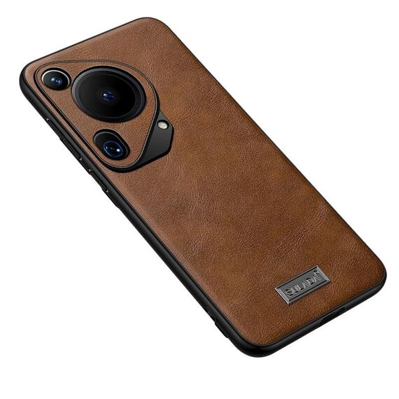 Per Huawei Pura 70 Ultra SULADA TPU antiurto + custodia per telefono in pelle fatta a mano (marrone)