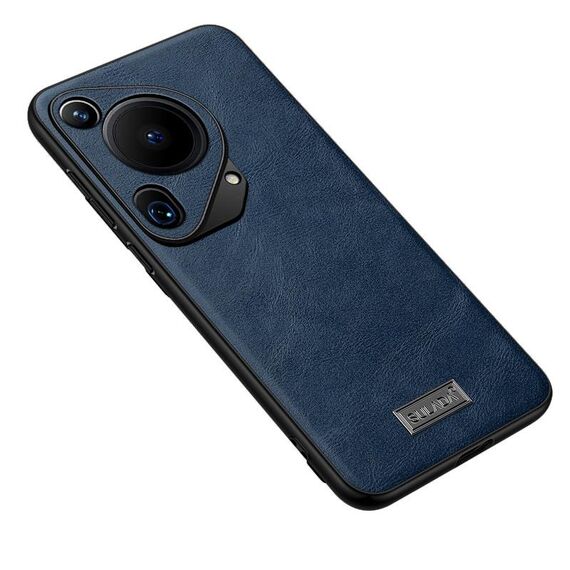 Per Huawei Pura 70 Ultra SULADA TPU antiurto + custodia per telefono in pelle fatta a mano (blu)
