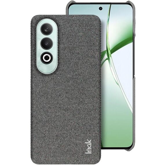 Per OPPO K12 5G imak Ruiyi Series Texture in tessuto PU + custodia per telefono PC (grigio scuro)