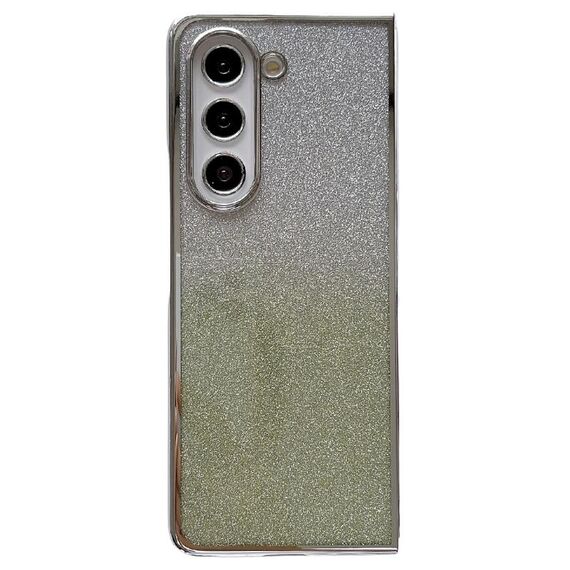 Per Samsung Galaxy Z Fold6 Cornice galvanica + Custodia per telefono a copertura totale in carta glitterata (verde)