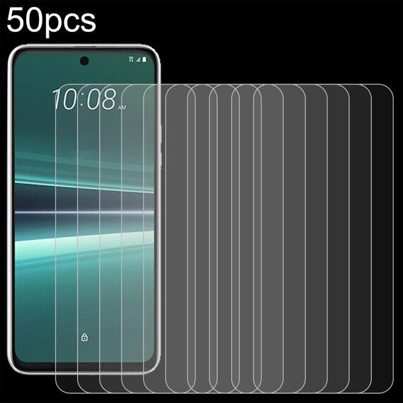 Per HTC U24 Pro 50 pezzi 0,26 mm 9H 2,5D pellicola in vetro temperato