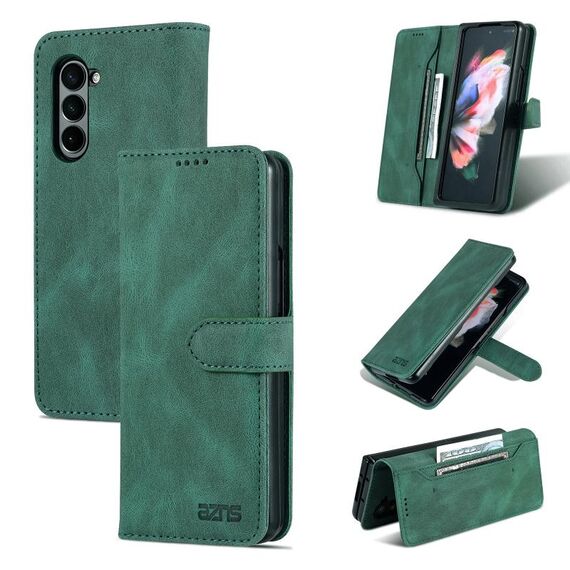 Per Samsung Galaxy Z Fold6 5G AZNS Dream II Skin Feel PU+TPU Custodia per telefono con vibrazione orizzontale in PU (verde)