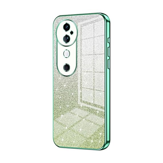 Custodia per telefono elettrolitico in polvere glitterata sfumata per vivo S19 (verde)