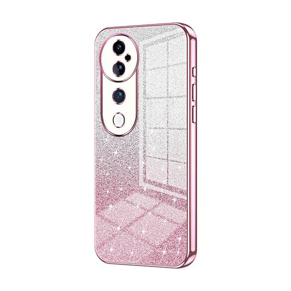 Custodia per telefono elettrolitico in polvere glitter sfumata per vivo S19 Pro (rosa)