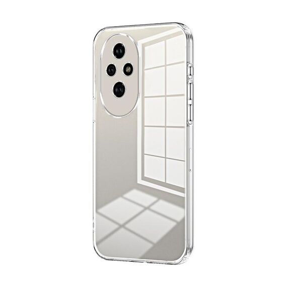 Per Honor 200 Custodia per telefono con foro sottile e placcatura trasparente (trasparente)