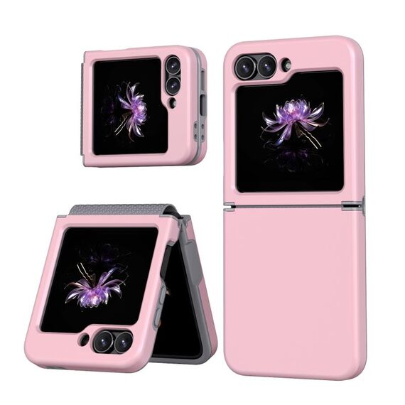 Custodia per telefono antiurto in TPU+PC per Samsung Galaxy Z Flip6 5G Flat Skin Feel (rosa chiaro)