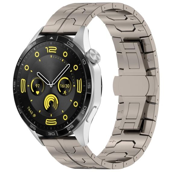 Cinturino per orologio in lega di titanio con fibbia a farfalla da 22 mm (grigio)