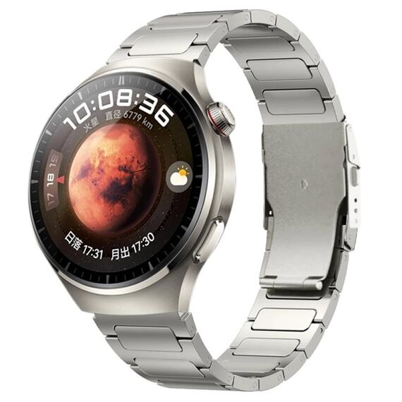 Cinturino per orologio in lega di titanio con doppia fibbia di sicurezza da 22 mm (grigio)