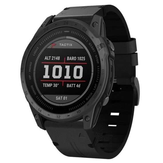 Per Garmin Tactix 7 Cinturino per orologio con fibbia in acciaio da 26 mm (nero)