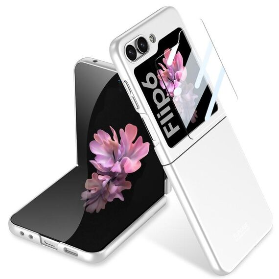 Per Samsung Galaxy Z Flip6 GKK Custodia per telefono ultrasottile a copertura totale con pellicola temperata (argento)