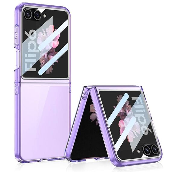 Per Samsung Galaxy Z Flip6 GKK Custodia per PC integrata ultrasottile con finestra grande (viola)