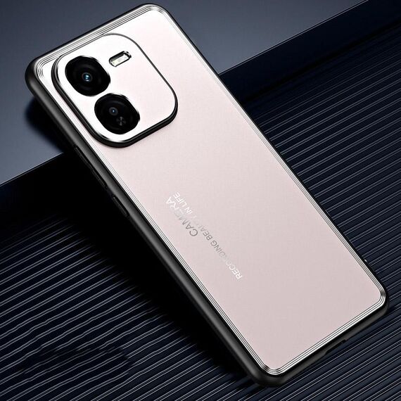 Per vivo iQOO Z9x Custodia per telefono in metallo smerigliato (oro)