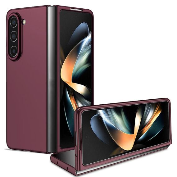Per Samsung Galaxy Z Fold6 5G Custodia pieghevole per telefono Armor (rosso vino)