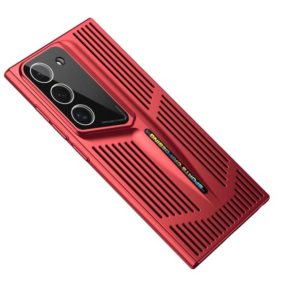 Custodia per telefono a copertura totale per PC con raffreddamento Blade per Samsung Galaxy S22+ 5G (rosso)