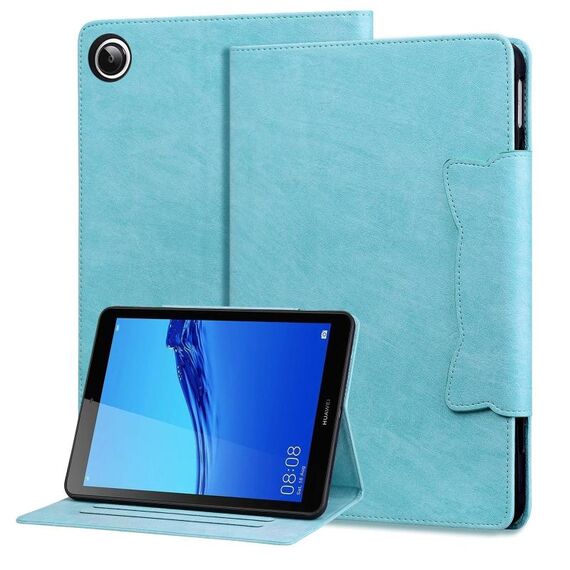 Per Honor Pad 5 8 pollici Custodia per tablet intelligente in pelle con fibbia a forma di gatto (blu cielo)