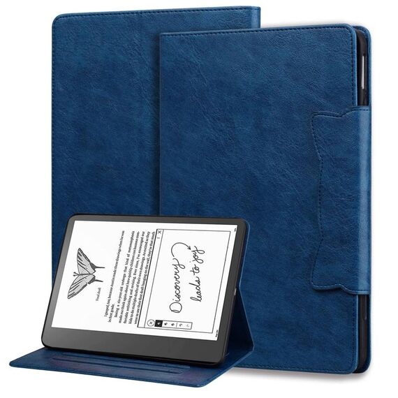Custodia per tablet in pelle con fibbia per gatti per Amazon Kindle Scribe da 10,2 pollici 2022 (blu reale)