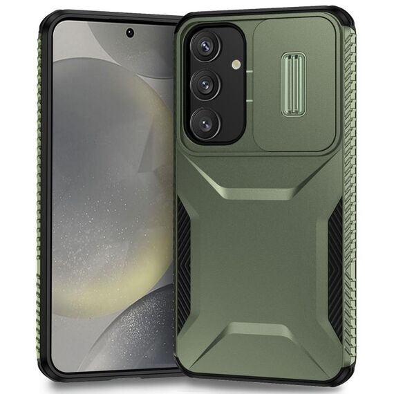 Custodia per telefono scorrevole Camshield per Samsung Galaxy S24+ 5G (verde alpino)