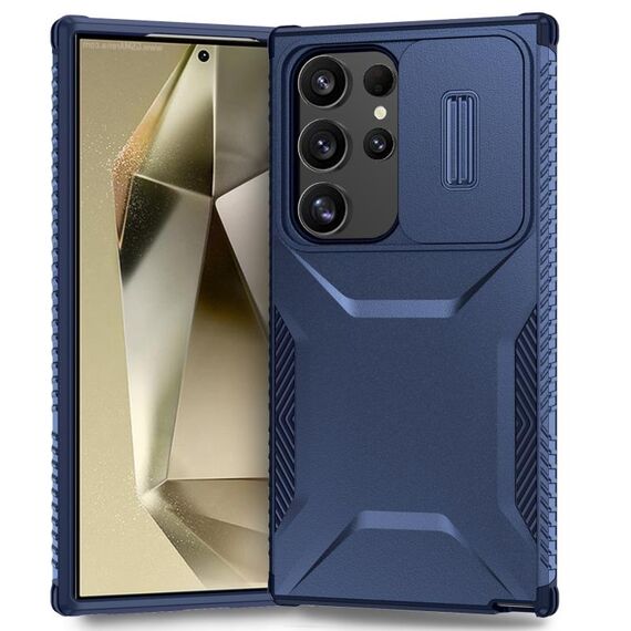 Custodia per telefono scorrevole Camshield per Samsung Galaxy S24 Ultra 5G (blu)