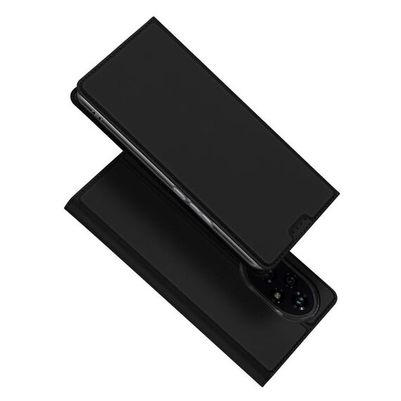 Per Honor 200 DUX DUCIS Skin Pro Series Custodia in pelle flip per telefono (nera)