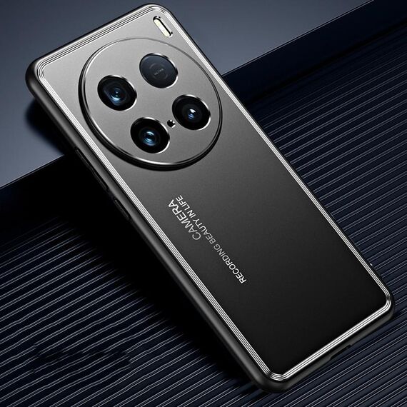 Per vivo X100 Ultra Custodia per telefono in metallo satinato (nero)