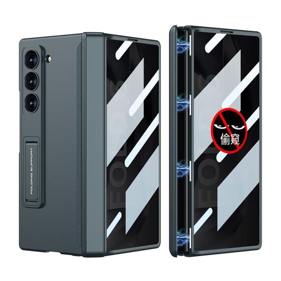 Per Samsung Galaxy Z Fold6 GKK Custodia per telefono pieghevole magnetica integrata anti peep a copertura totale (verde)