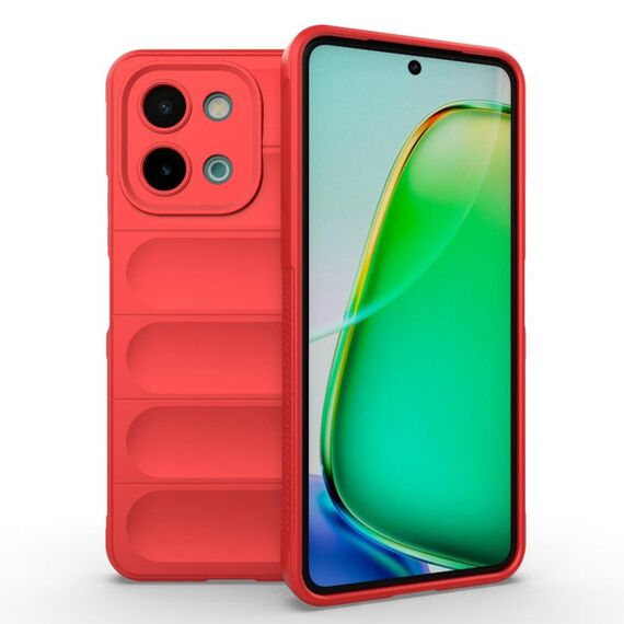 Per vivo Y28 4G Magic Shield TPU + custodia per telefono in flanella (rossa)