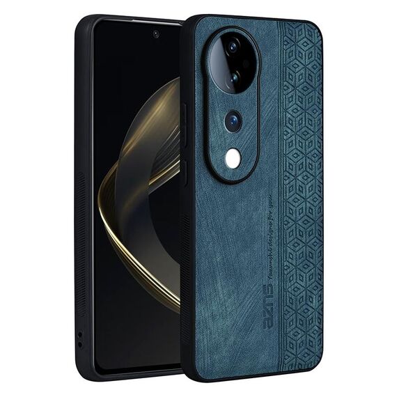Custodia per telefono con sensazione di pelle in rilievo AZNS per vivo S19 (verde scuro)