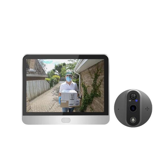 SY-37 Campanello video Smart Cat Eye WiFi nascosto 1080P con schermo a colori da 4,3 pollici (bianco)