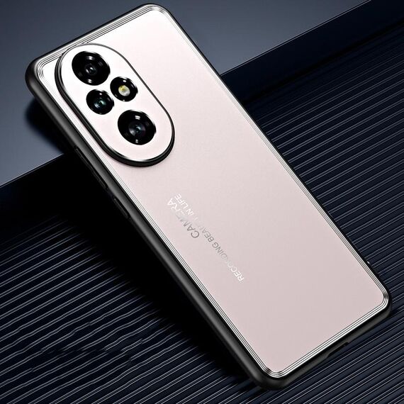 Custodia per telefono in metallo satinato per Honor 200 (oro)
