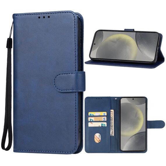 Custodia in pelle per Samsung Galaxy S24 FE 5G (blu)