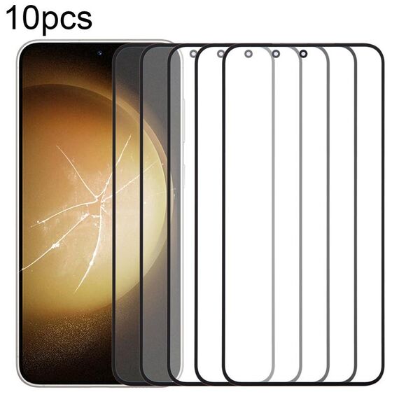 Per Samsung Galaxy S23+ SM-S916B 10 pezzi Lente in vetro esterna per schermo anteriore con adesivo OCA otticamente trasparente