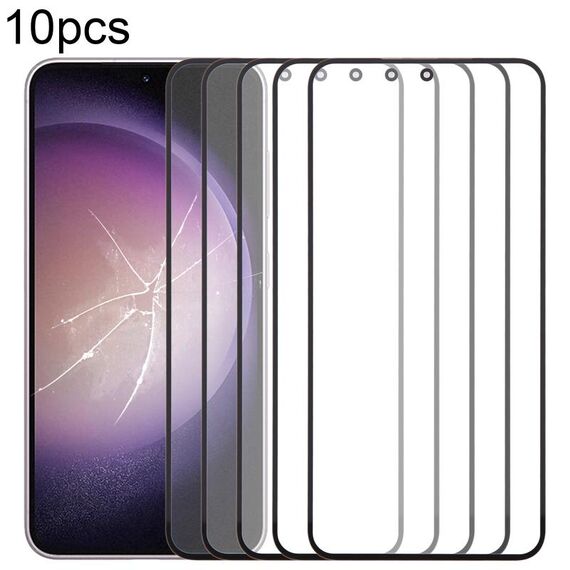Per Samsung Galaxy S23 SM-S911B 10 pezzi Lente in vetro esterna per schermo anteriore con adesivo OCA otticamente trasparente